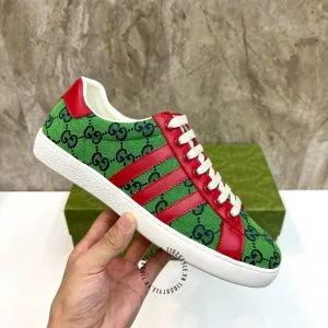 Giày Gucci Sneaker thể thao nam xanh lá họa tiết Monogram - Hình ảnh 6