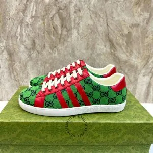 Giày Gucci Sneaker thể thao nam xanh lá họa tiết Monogram - Hình ảnh 3