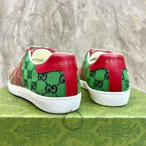 Giày Gucci Sneaker thể thao nam xanh lá họa tiết Monogram - Hình ảnh 5