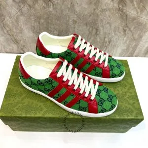 Giày Gucci Sneaker thể thao nam xanh lá họa tiết Monogram - Hình ảnh 2