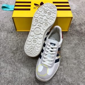 Giày nam hàng hiệu Gucci Sneaker phối màu trắng ghi logo hổ vằn - Hình ảnh 6