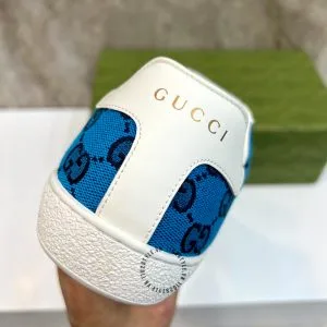 Giày Gucci Sneaker thể thao nam xanh dương họa tiết Monogram - Hình ảnh 7