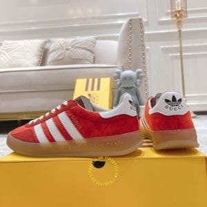 Giày Gucci Sneaker thể thao nam nữ da lộn màu đỏ - Hình ảnh 4