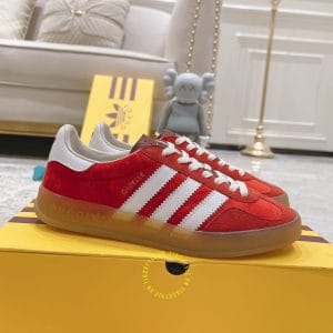 Giày Gucci Sneaker thể thao nam nữ da lộn màu đỏ - Hình ảnh 2