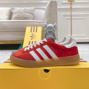 Giày Gucci Sneaker thể thao nam nữ da lộn màu đỏ - Hình ảnh 3