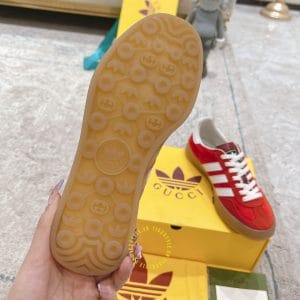 Giày Gucci Sneaker thể thao nam nữ da lộn màu đỏ - Hình ảnh 9