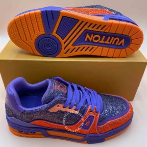 Giày thể thao LV Sneakers đính đá hàng hiệu - Ảnh 9