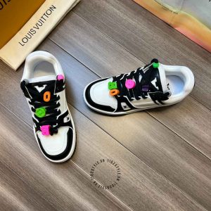 Giày LV Sneakers Louis Vuitton trắng dây lạ hàng hiệu - Ảnh 3