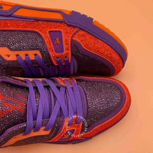 Giày thể thao LV Sneakers đính đá hàng hiệu - Ảnh 7