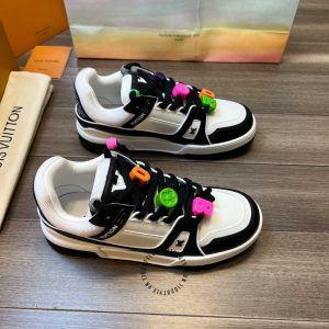 Giày LV Sneakers Louis Vuitton trắng dây lạ hàng hiệu - Ảnh 2