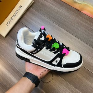Giày LV Sneakers Louis Vuitton trắng dây lạ hàng hiệu - Ảnh 7