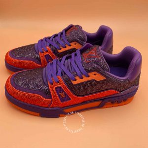 Giày thể thao LV Sneakers đính đá hàng hiệu - Ảnh 2