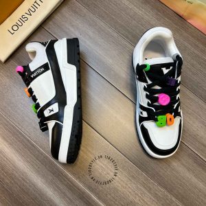 Giày LV Sneakers Louis Vuitton trắng dây lạ hàng hiệu - Ảnh 4