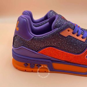 Giày thể thao LV Sneakers đính đá hàng hiệu - Ảnh 8