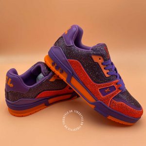 Giày thể thao LV Sneakers đính đá hàng hiệu - Ảnh 5