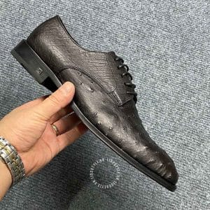 Giày hàng hiệu nam Louis Vuitton da đà điểu màu đen giá tốt - Hình ảnh 4