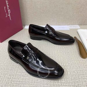 Giày hàng hiệu nam Salvatore Ferragamo màu nâu đen sang trọng - Ảnh 2