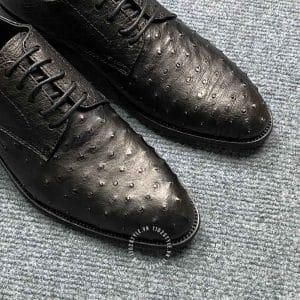 Giày hàng hiệu nam Louis Vuitton da đà điểu màu đen giá tốt - Hình ảnh 6