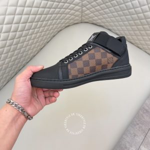 Giày hàng hiệu nam LV Sneakers màu đen phối nâu - Ảnh 6