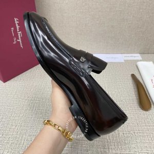 Giày hàng hiệu nam Salvatore Ferragamo màu nâu đen sang trọng - Ảnh 6