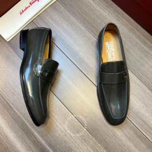 Giày nam hàng hiệu Salvatore Ferragamo logo cạnh cao cấp - Ảnh 4