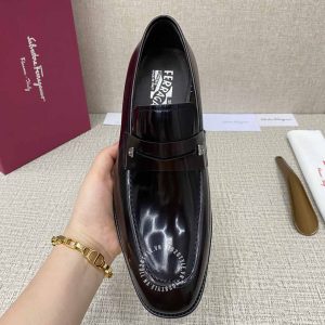 Giày hàng hiệu nam Salvatore Ferragamo màu nâu đen sang trọng - Ảnh 5