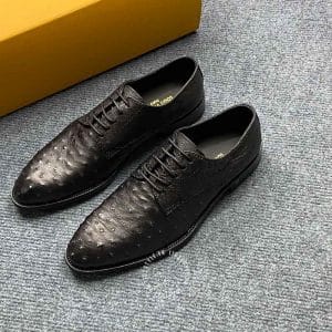 Giày hàng hiệu nam Louis Vuitton da đà điểu màu đen giá tốt - Hình ảnh 2
