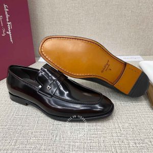 Giày hàng hiệu nam Salvatore Ferragamo màu nâu đen sang trọng - Ảnh 8