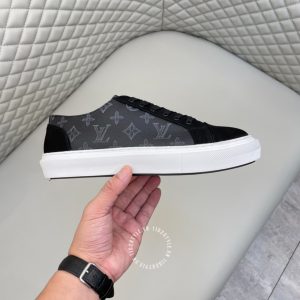 Giày hàng hiệu xách tay LV Sneakers màu đen họa tiết cao cấp - Ảnh 5