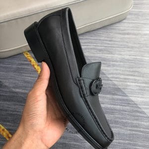 Giày Lười Salvatore Ferragamo nam màu đen logo nổi - Hình ảnh 7