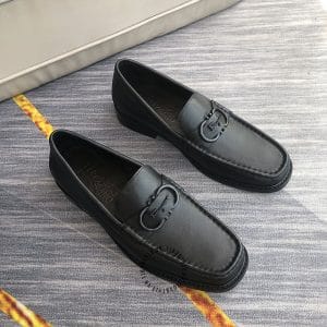 Giày Lười Salvatore Ferragamo nam màu đen logo nổi - Hình ảnh 3