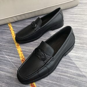 Giày Lười Salvatore Ferragamo nam màu đen logo nổi - Hình ảnh 2