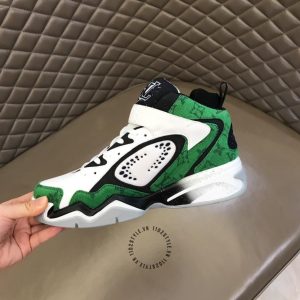 Giày LV Sneakers cổ cao nam màu xanh lá họa tiết monogram mới lạ - Ảnh 8