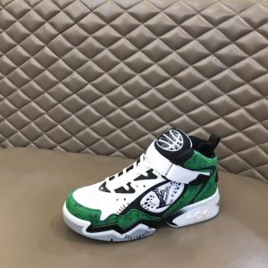 Giày LV Sneakers cổ cao nam màu xanh lá họa tiết monogram mới lạ - Ảnh 5