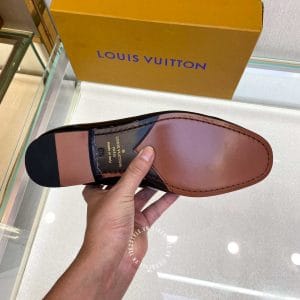 Giày Penny Loafer Louis Vuitton nam đen da bóng hàng hiệu - Ảnh 9