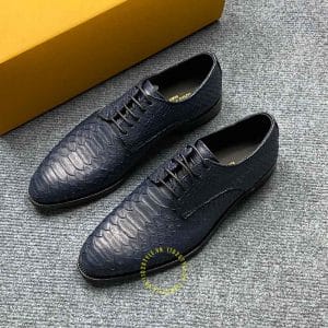 Giày nam hàng hiệu Louis Vuitton da rắn màu xanh than - Hình ảnh 2