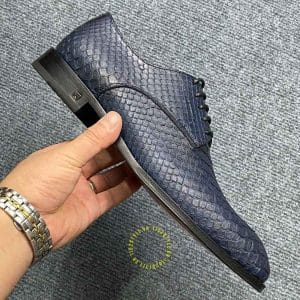 Giày nam hàng hiệu Louis Vuitton da rắn màu xanh than - Hình ảnh 6