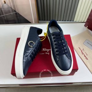 Giày nam hàng hiệu Salvatore Ferragamo thể thao màu xanh than - Ảnh 2