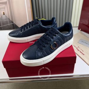 Giày nam hàng hiệu Salvatore Ferragamo thể thao màu xanh than - Ảnh 3