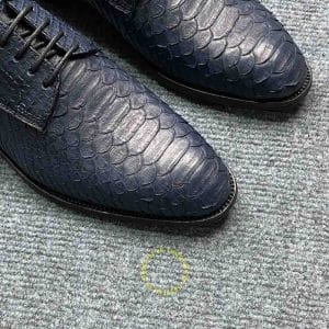 Giày nam hàng hiệu Louis Vuitton da rắn màu xanh than - Hình ảnh 4