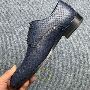 Giày nam hàng hiệu Louis Vuitton da rắn màu xanh than - Hình ảnh 7