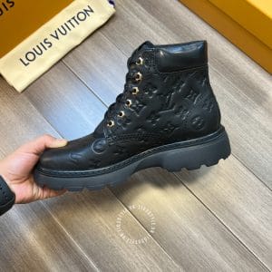 Giày Louis Vuitton Boot Nam Màu Đen Họa Tiết Monogram - Hình ảnh 7