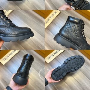 Giày Louis Vuitton Boot Nam Màu Đen Họa Tiết Monogram - Hình ảnh 9