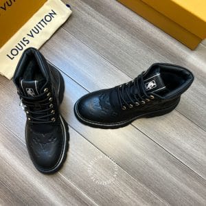 Giày Louis Vuitton Boot Nam Màu Đen Họa Tiết Monogram - Hình ảnh 6