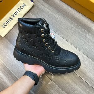 Giày Louis Vuitton Boot Nam Màu Đen Họa Tiết Monogram - Hình ảnh 8