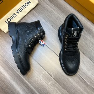 Giày Louis Vuitton Boot Nam Màu Đen Họa Tiết Monogram - Hình ảnh 3