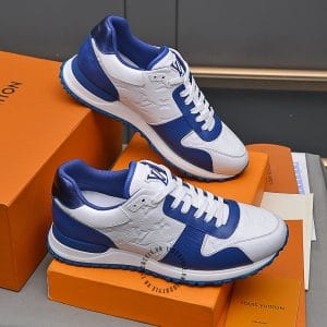 Giày Louis Vuitton Run Away Sneaker trắng phối xanh dương - Ảnh 2