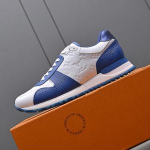 Giày Louis Vuitton Run Away Sneaker trắng phối xanh dương - Ảnh 9