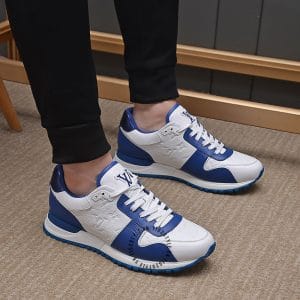 Giày Louis Vuitton Run Away Sneaker trắng phối xanh dương - Ảnh 7