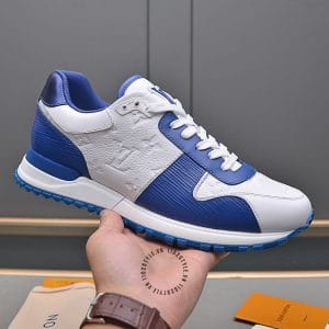 Giày Louis Vuitton Run Away Sneaker trắng phối xanh dương - Ảnh 5